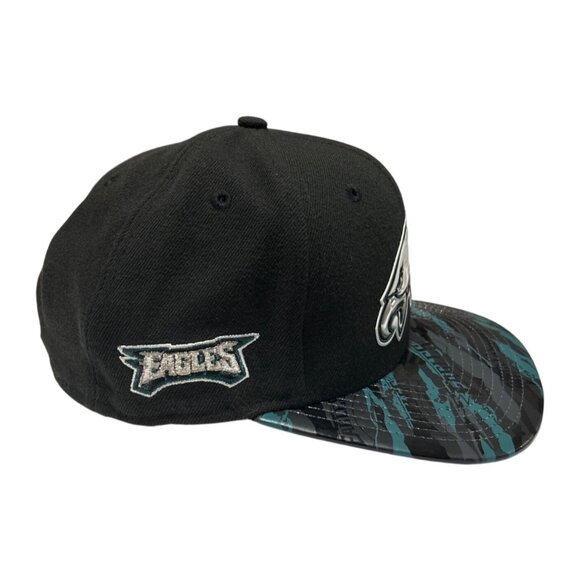 Philadelphia Eagles New Era Snapback Cap Camo Brim Black/Green Adjustable NFL - Picture 5 of 7